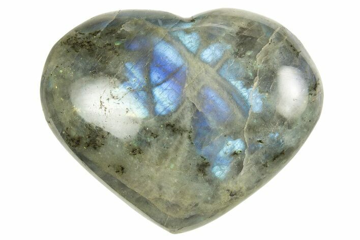 Flashy Polished Labradorite Heart - Madagascar #327257